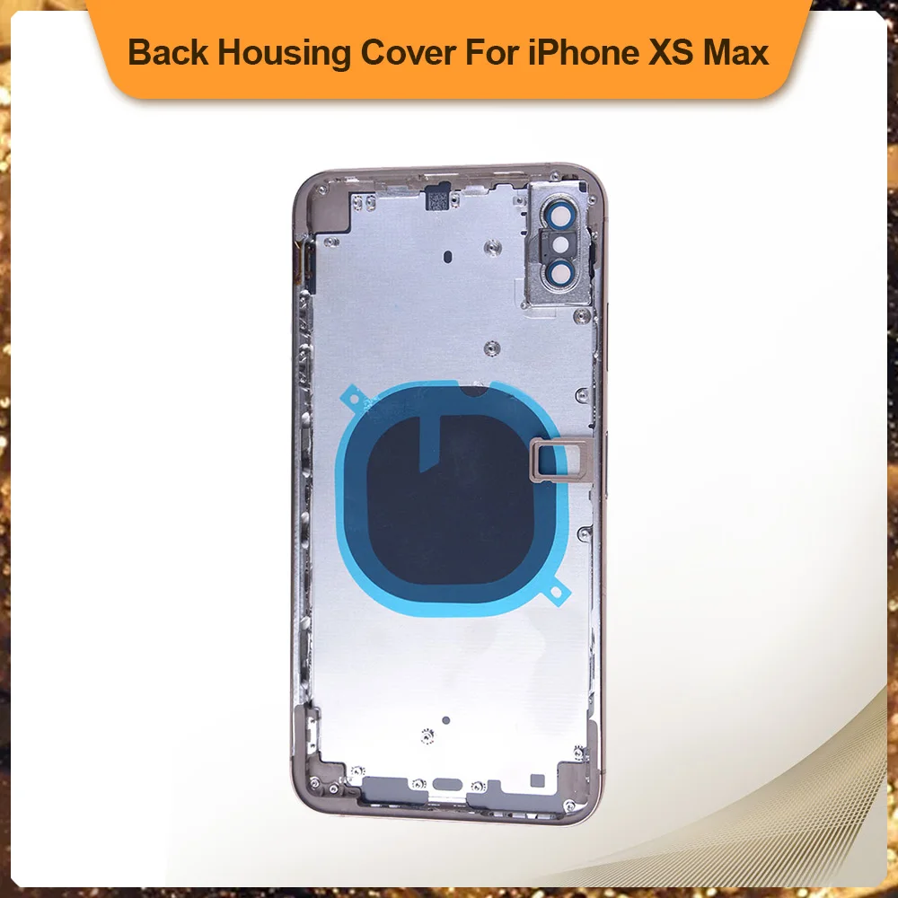 

With CE Logo Back Cover For iphone X XR XS XS MAX Housing Cover Rear Door Chassis Middle Frame Glass With Power Key And Buttons