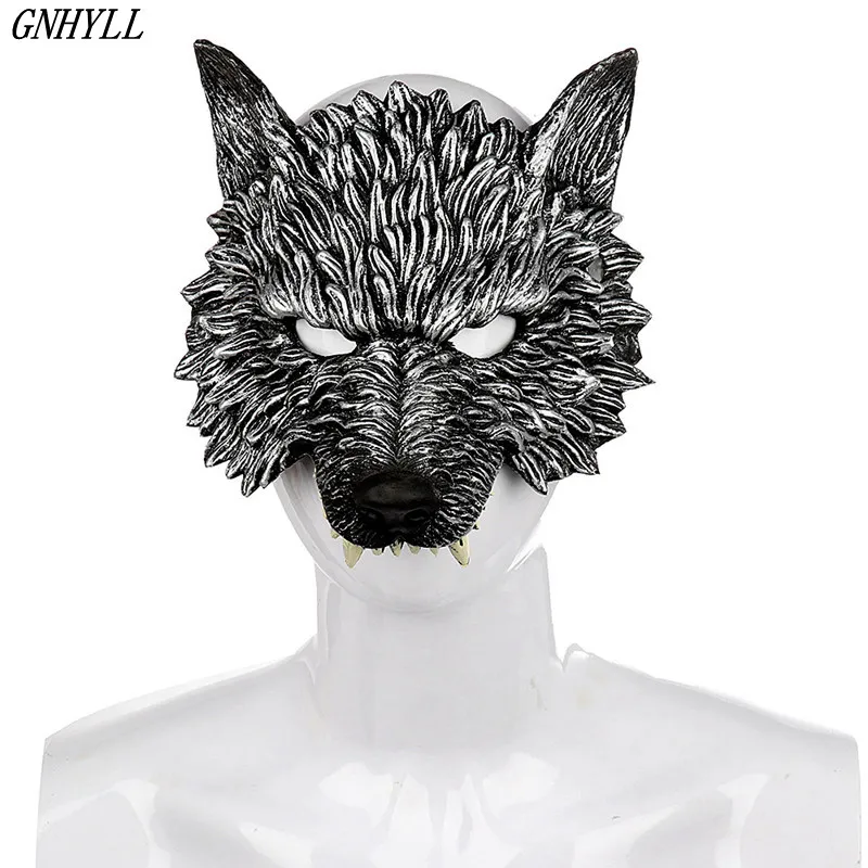 Новинка маска волка GNHYLL для косплея голова животного Хэллоуина Реалистичная 3D