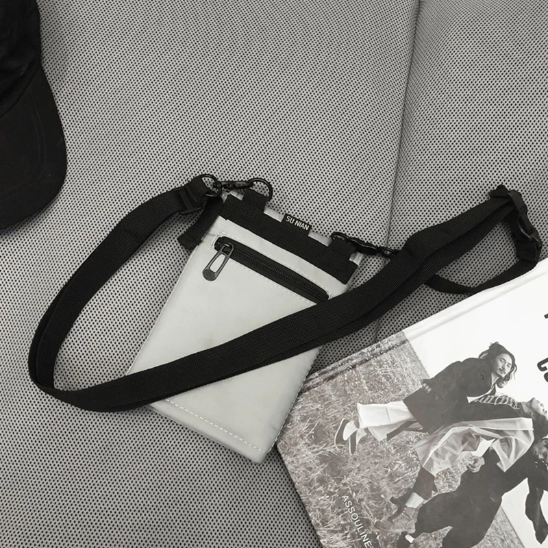 

Fashion Men Women Mobile Phone Bag Lightweight Shoulder Bag Purse Simple Solid Color Multi-Pocket Card Holder Mini Messenger Bag