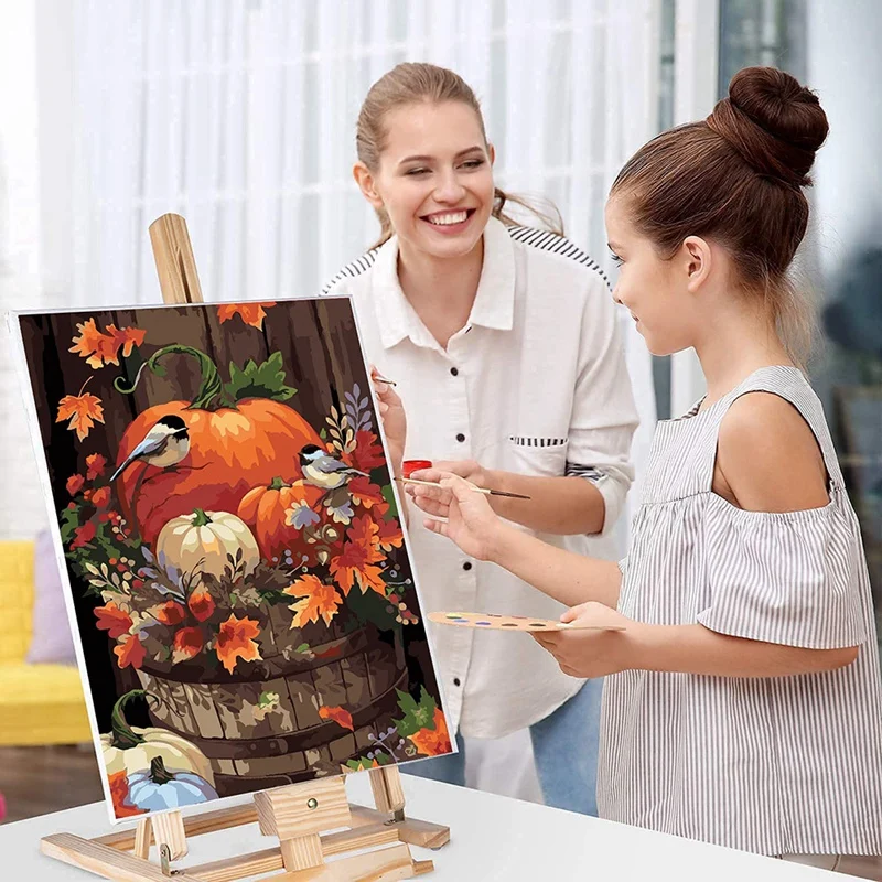 Thanksgiving Pumpkins Paint By Numbers For Adults Without Frame DIY Arts And Crafts Home Wall Decoration12x16 Inch | Дом и сад