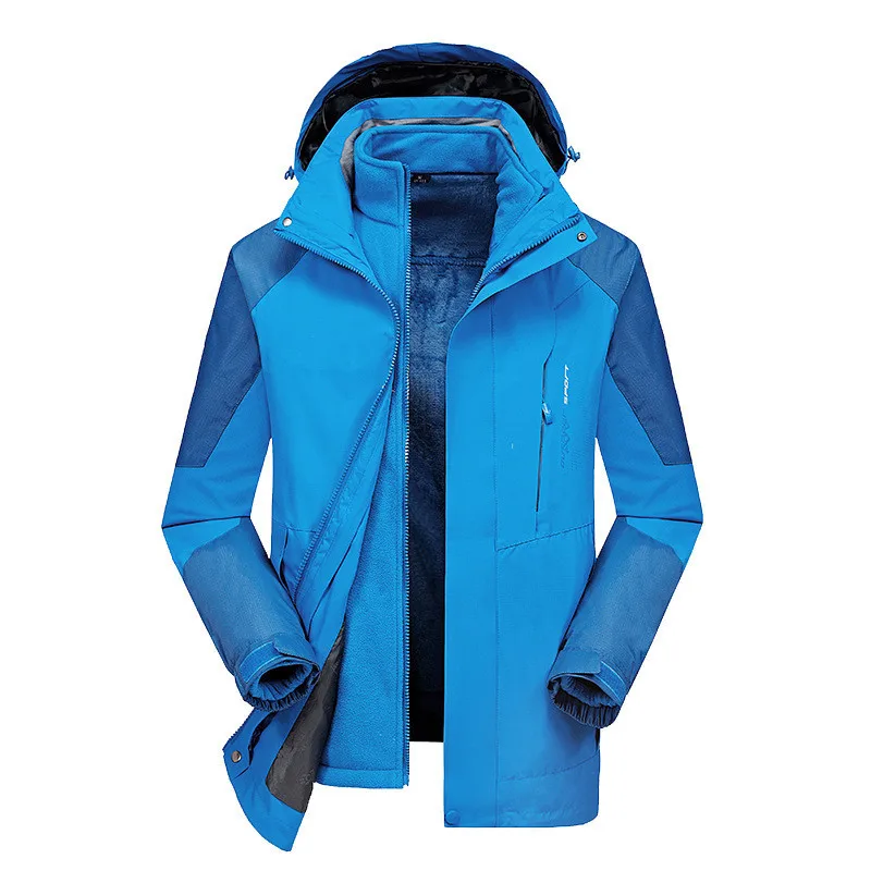 Походные куртки 3 в 1 мужские зимние съемные из двух частей водонепроницаемые