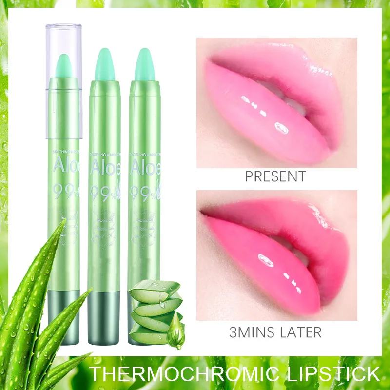 

Hot Sale Care Makeup Pink Lip Glaze Aloe Jelly Discoloration Lipstick Not Easy To Fade Moisturizing Lip Gloss Women's Cosmetics