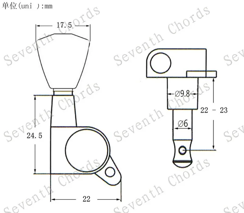 Набор из 6 шт. черный цвет электрогитара струны кнопка настройки колышки ключи
