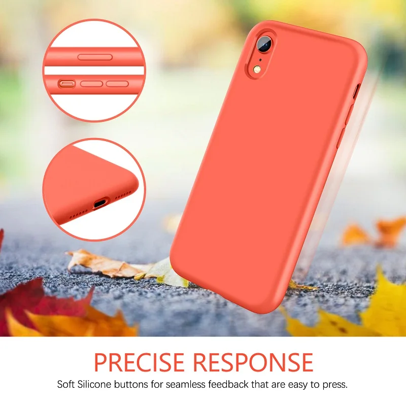 Чехол из жидкого силикона для XR фирменная мягкая и гибкая резины легкая