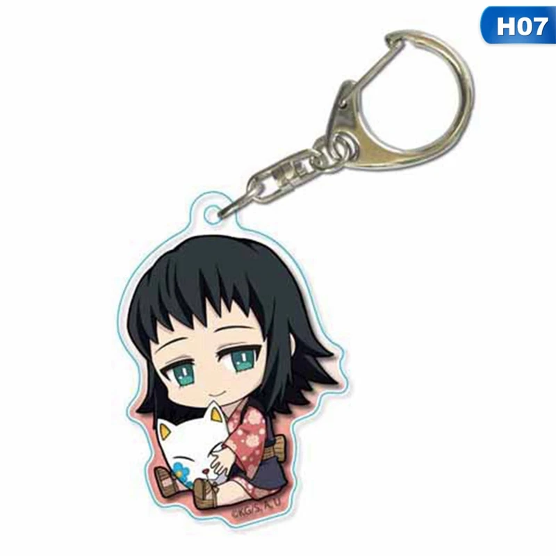 KEY4335H07 Аниме демон убийца: Kimetsu no Yaiba акриловый брелок для ключей Косплей Аниме Подарки - Цвет: KEY4335H07