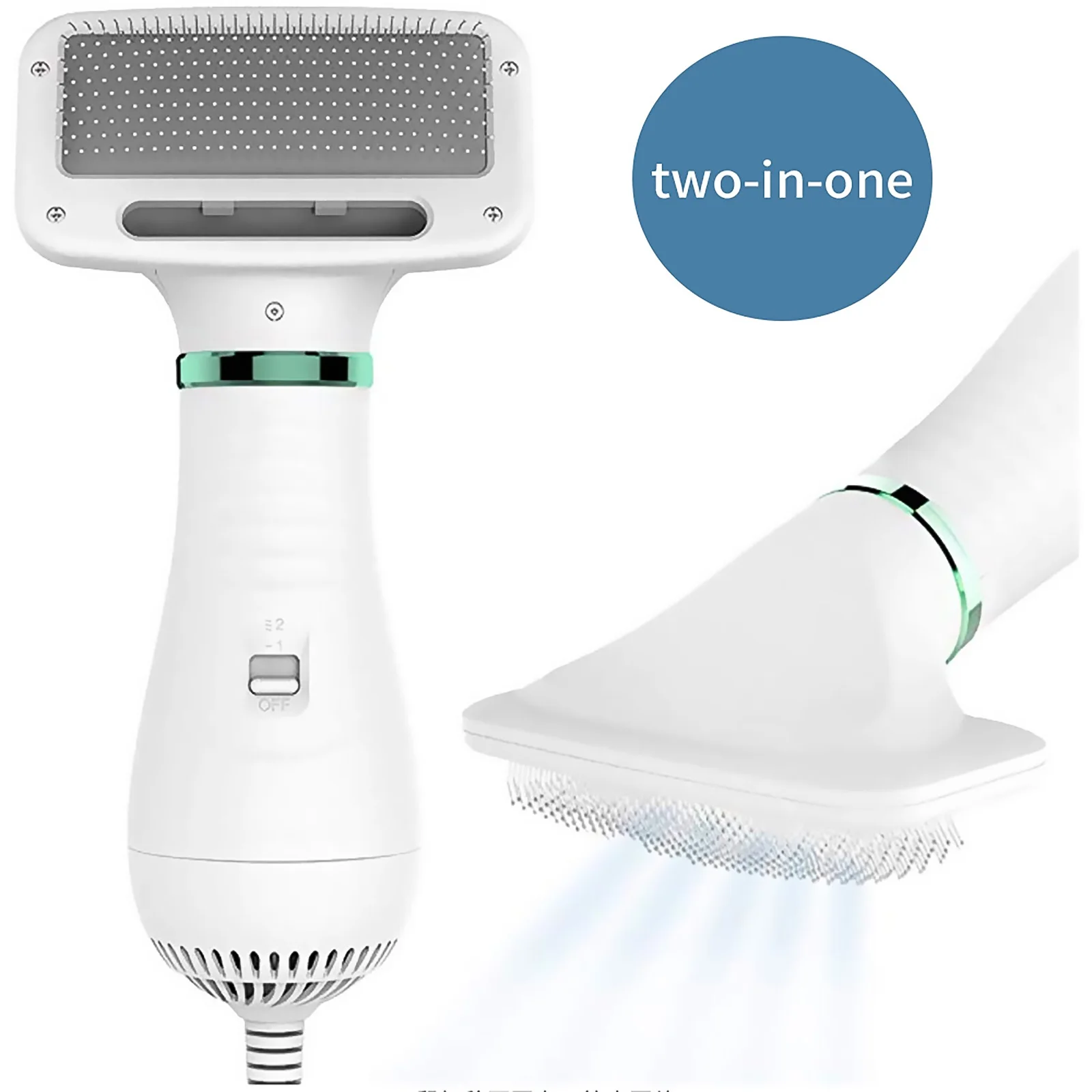 

New Pet Hair Dryer 2 In 1 Portable Dog Hair Dryer And Comb Brush Pet Grooming Cat Hair Combing Dog Hair Dryer Low Noise