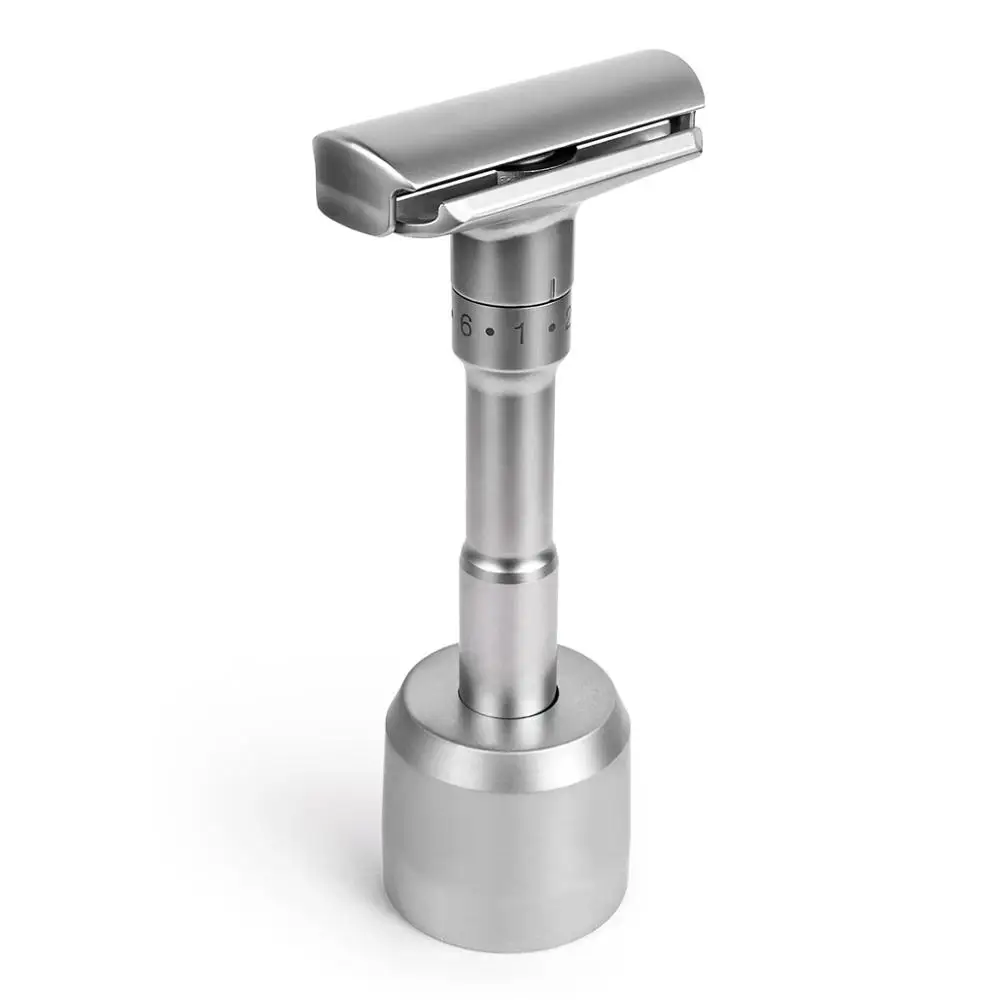 QSHAVE регулируемый безопасный бритвенный набор мужской для бритья держатель +