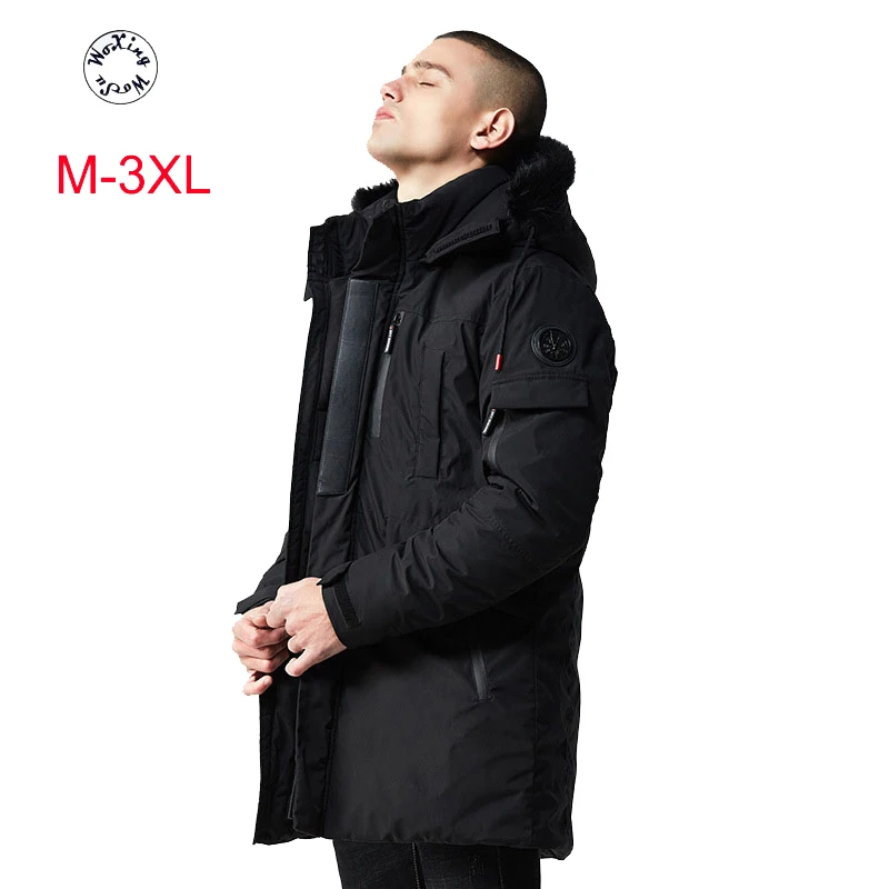 

Woxingwosu men's parkas long jacket thickening caot male wind proof warm outcoat