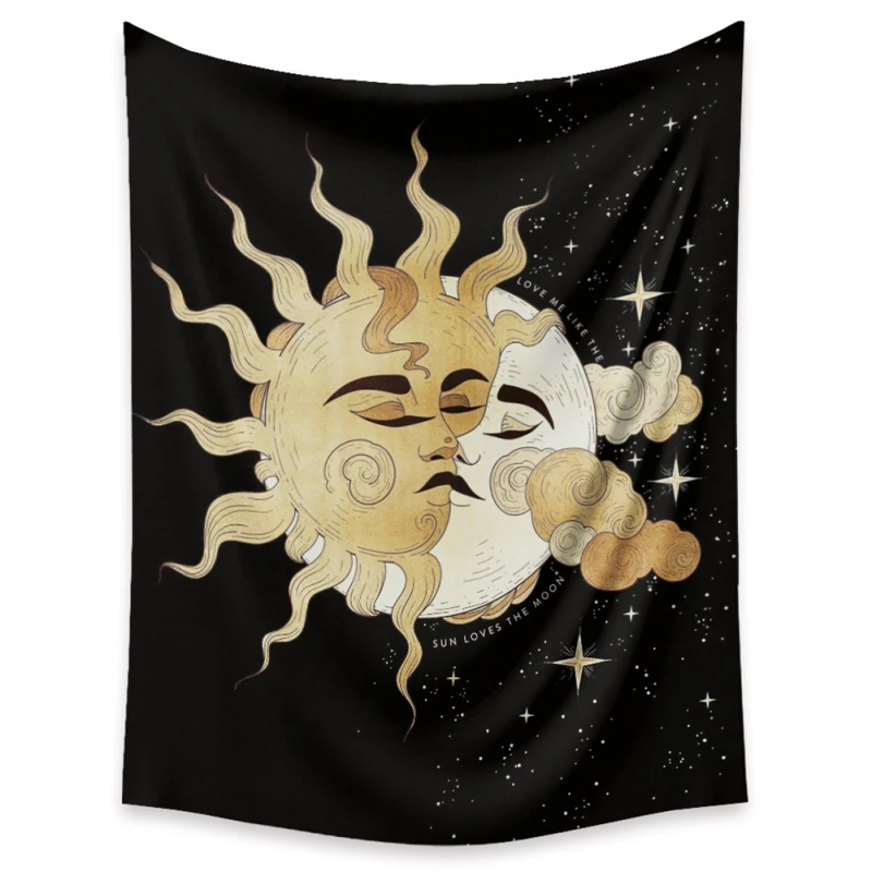 

Bohemia Wall Tapestry The Sun Wall Hanging Tapestries Room Decor Divination Tapestries for Room Wall Hanging Decor