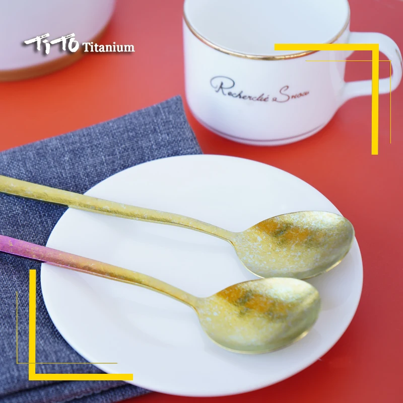 Титановая Ложка портативная столовая посуда для кемпинга | Спорт и развлечения