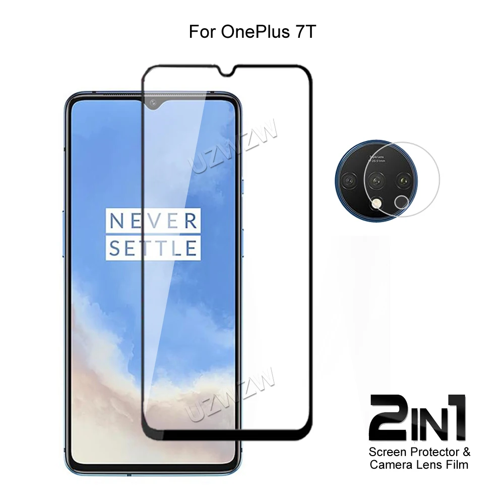 

For OnePlus 7T Camera Lens Protecting Film & Full Coverage Protective Tempered Glass Phone Screen Protector