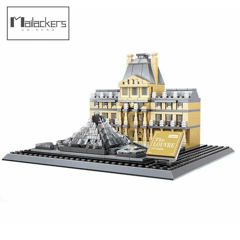 

Mailackers Paris Louvre Model Building Blocks City Street View Children's Toys Creative Architecture Gift Child Toy Gifts Bricks