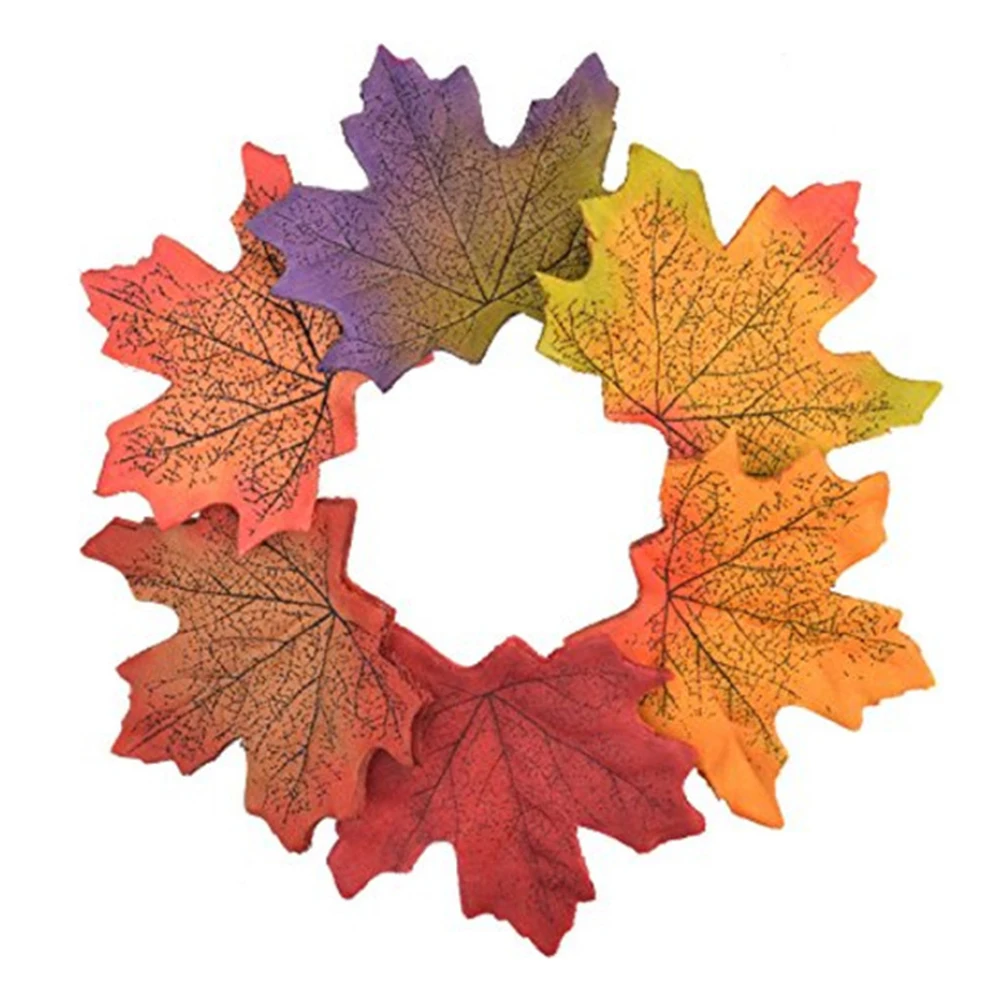 Домашний декор разные смешанные осень Цветной искусственные листья клена для