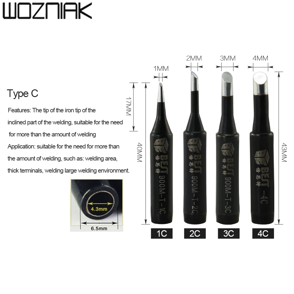 10 шт. 936 сварочная головка без свинца с заостренным горлышком/маленькое