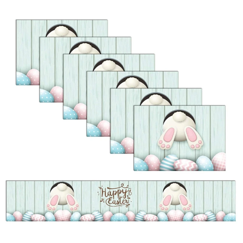 

Easter Tablecloth,Rabbit Tail Table Mat, Suitable For Spring And Easter Holiday Decoration