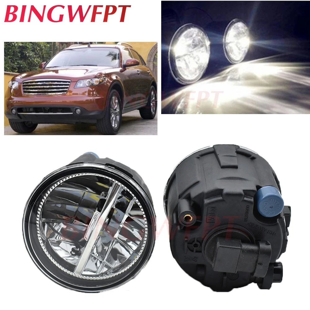 

Автомобильные противотуманные фары, 2 шт./лот, светодиодные противотуманные фары 90 мм для Infiniti FX35, FX37, FX50, для N-issan, Tiida, Juke, Patrol, галогенные ламп...