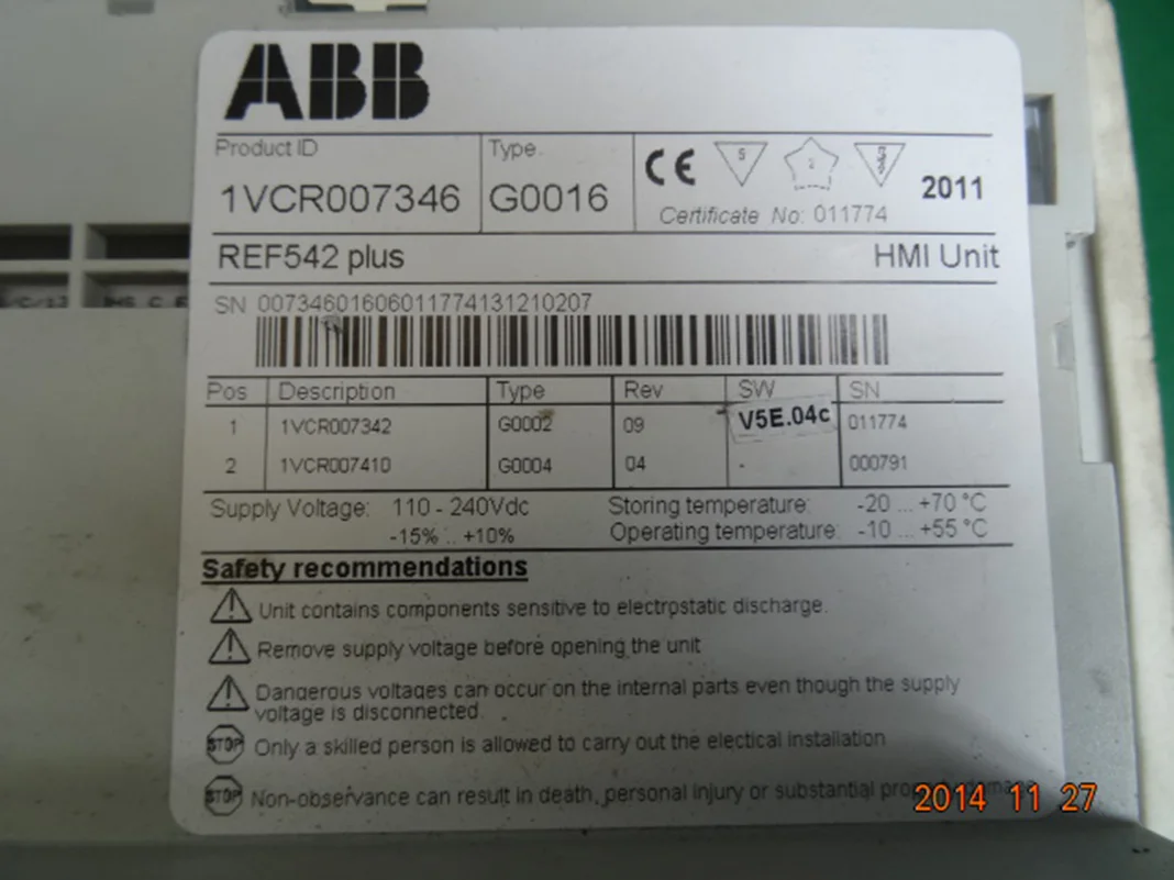 

REF542PLUS ABB Automation HMI Interface Unit