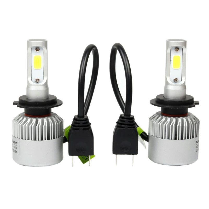 

9~30V H7 COB LED Headlight Bulbs, Adjustable Beam, Easy Install,Conversion 80W Car Waterproof White Light Bulbs