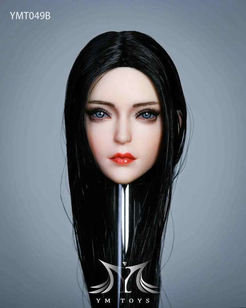 YMTOYS YMT049 1/6 Азия девушка макияж голова лепать черные/коричневые волосы подходит 12