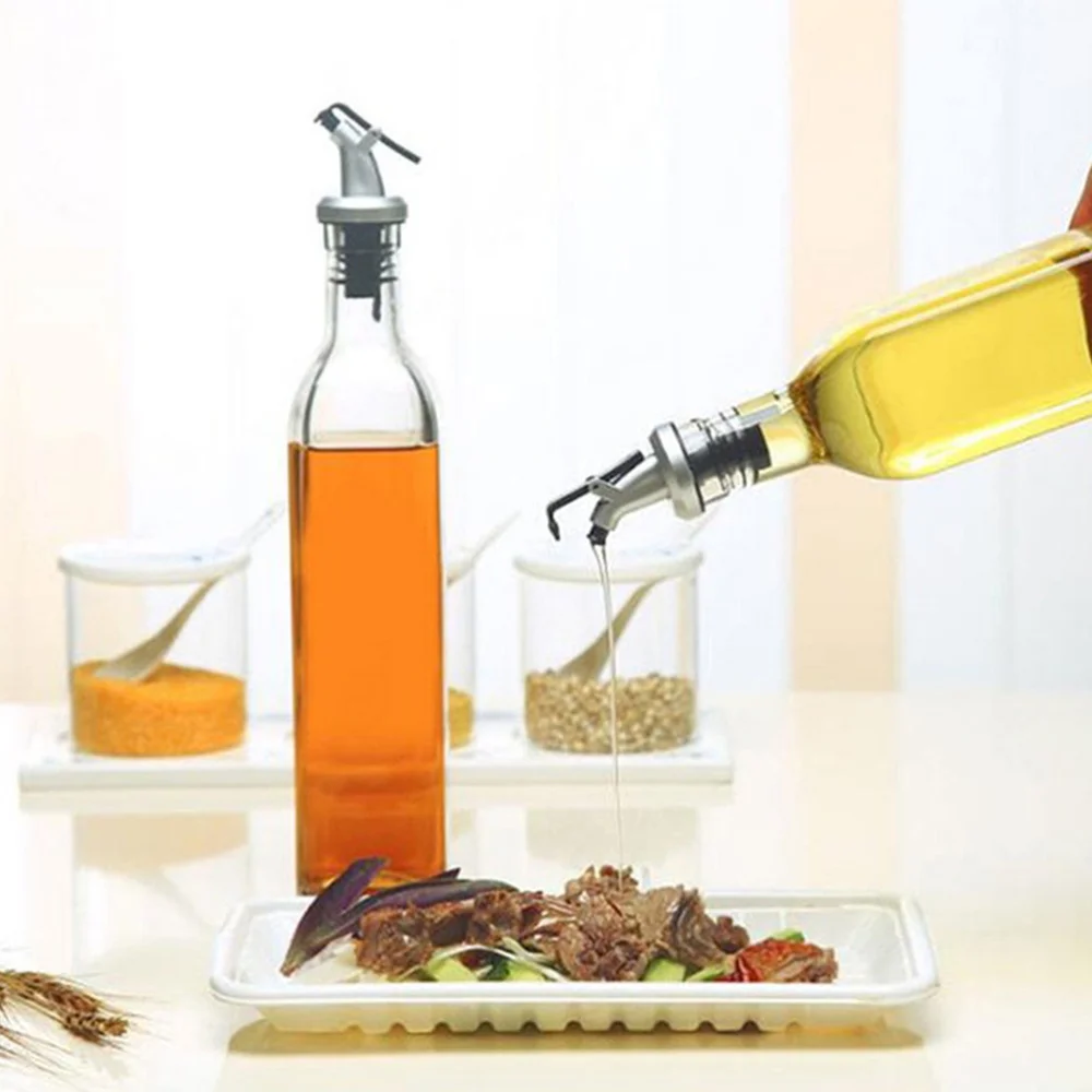 

4 Pcs Olive Oil Storage Bottle Glass Vinegar Bottle Practical Seasoning Bottle