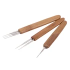 0,5 мм0,75 мм 123 головки бамбуковые плетеные крючки для вязания спицы для дредов инструменты для Плетения КОС 3 шт.компл.