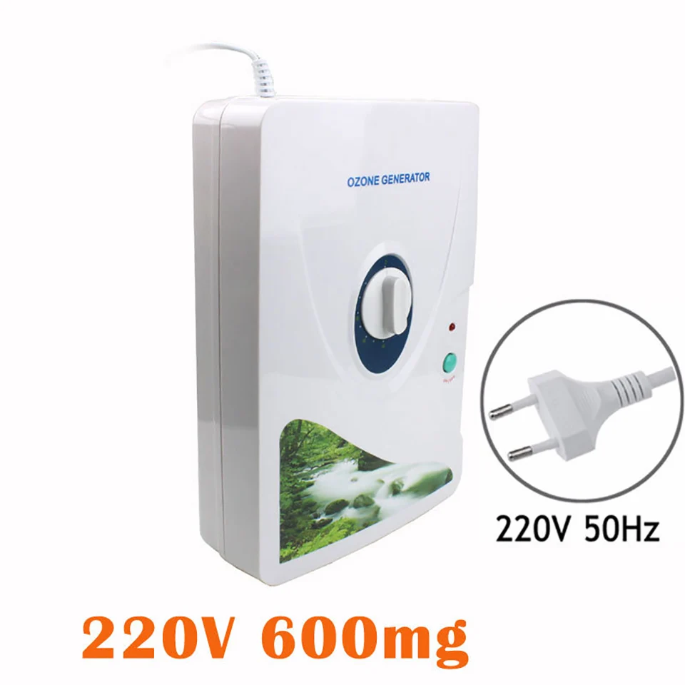 

Household AC 220V 600MG Portable Active Ozone Generator Sterilizer Air purifier Purification Fruit Water