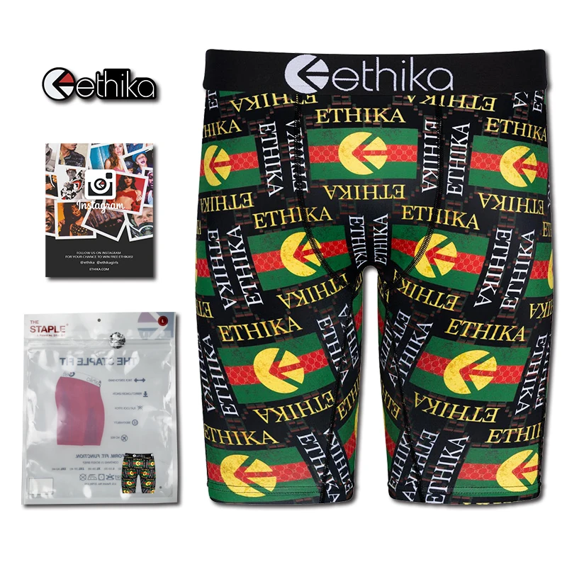 

Zhcth новые модные мужские трусы Ethika, боксеры, брифы Ggru, дизайнерские мужские трусы-боксеры из ледяного шелка, длинные шорты, спортивные мужски...