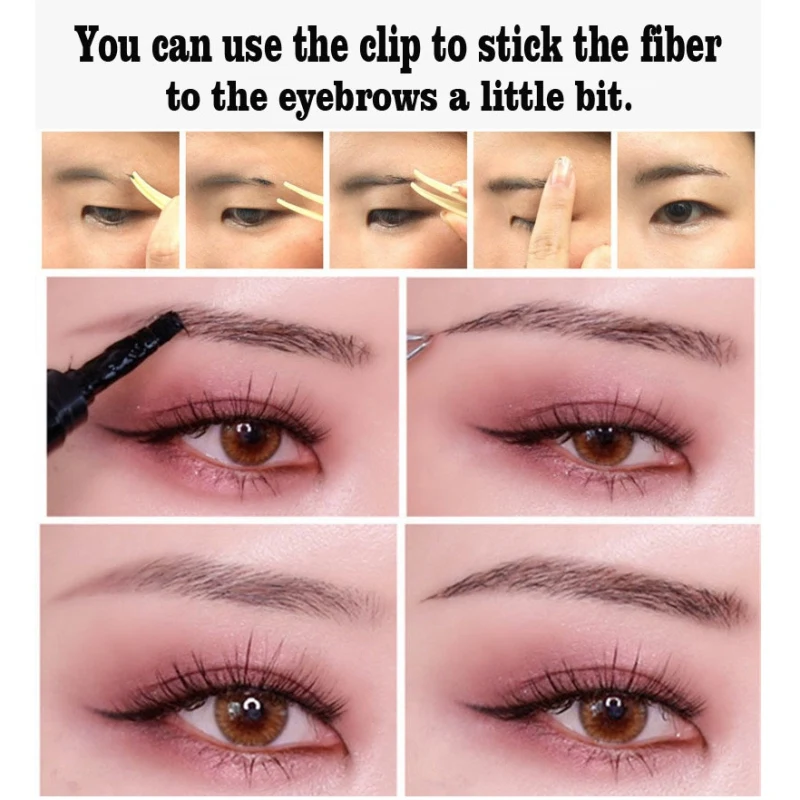 4D наращивание бровей натуральные волокна для Волосы длительного действия