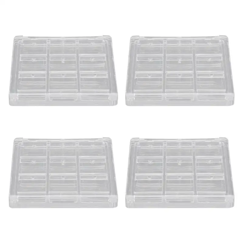 

4pcs Multi-grid Eyeshadow Box Square Transparent Eyeshadow Organizer Eyeshadow Box