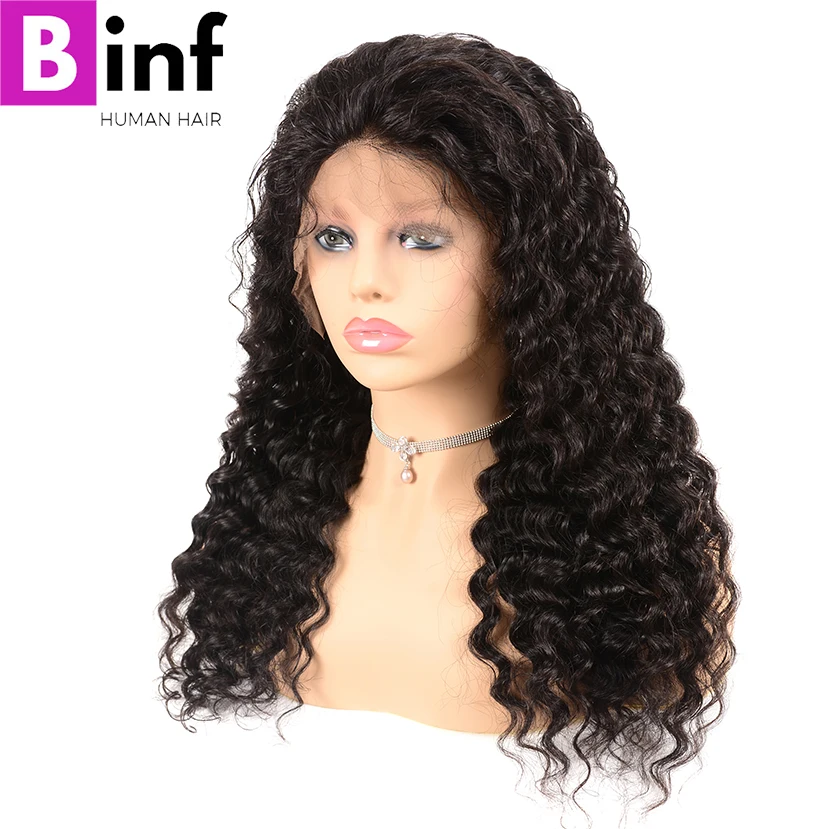 Бразильский парик с глубокой волной на сетке спереди 13x6 парики из человеческих