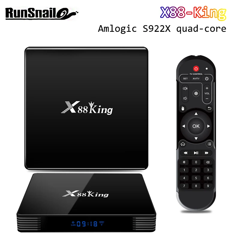 X88 King Android 9 0 ТВ приставка S922X Mali G52 LPDDR4 RAM4GB ROM128GB телеприставка 2 4G/5G двойной wifi Bluetooth 5