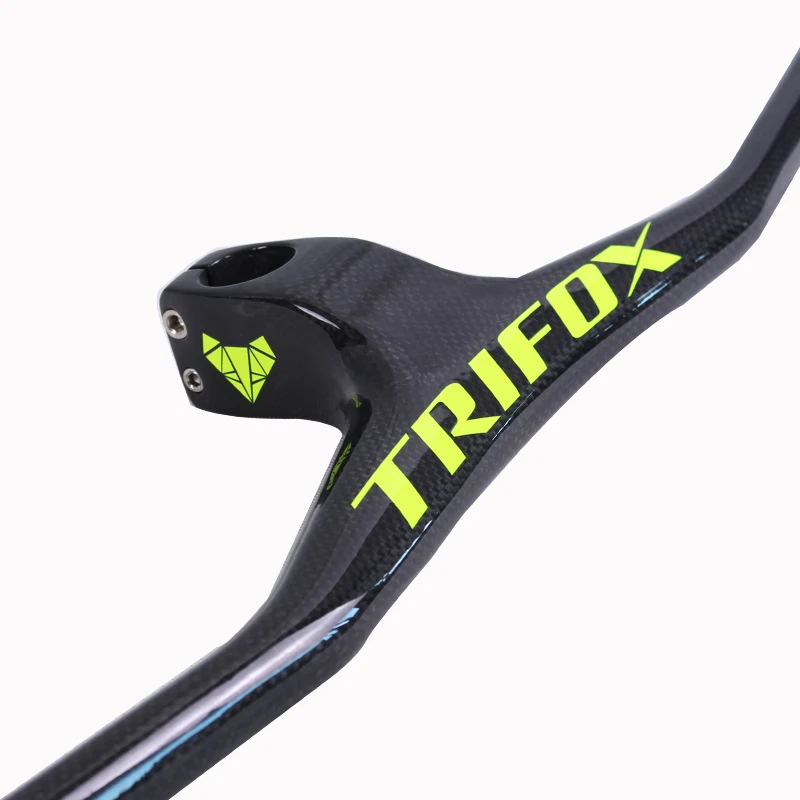TRIFOX MTB велосипедный стояк-17/2 градусов однообразный Интегрированный руль со стержнем 3 к черный матовый 600-800 мм углеродный MTB руль