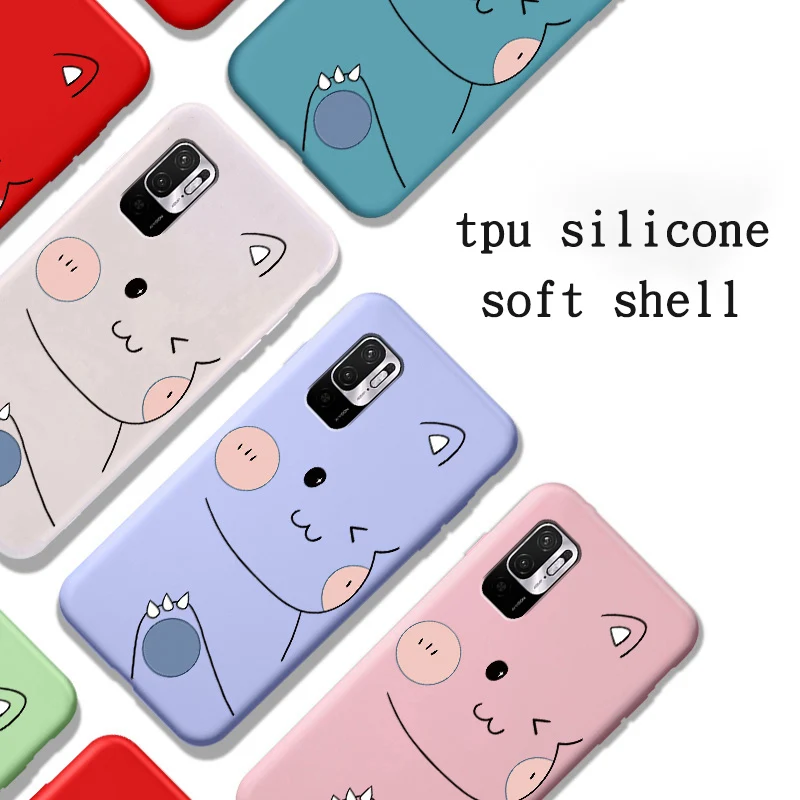 

Phone Case For Redmi NOTE 10 5G Funda POCO M3 pro 4G 5G Luxury Silicone Soft Shell Candy Celular Sleeve Cartoon Back Cover Coque