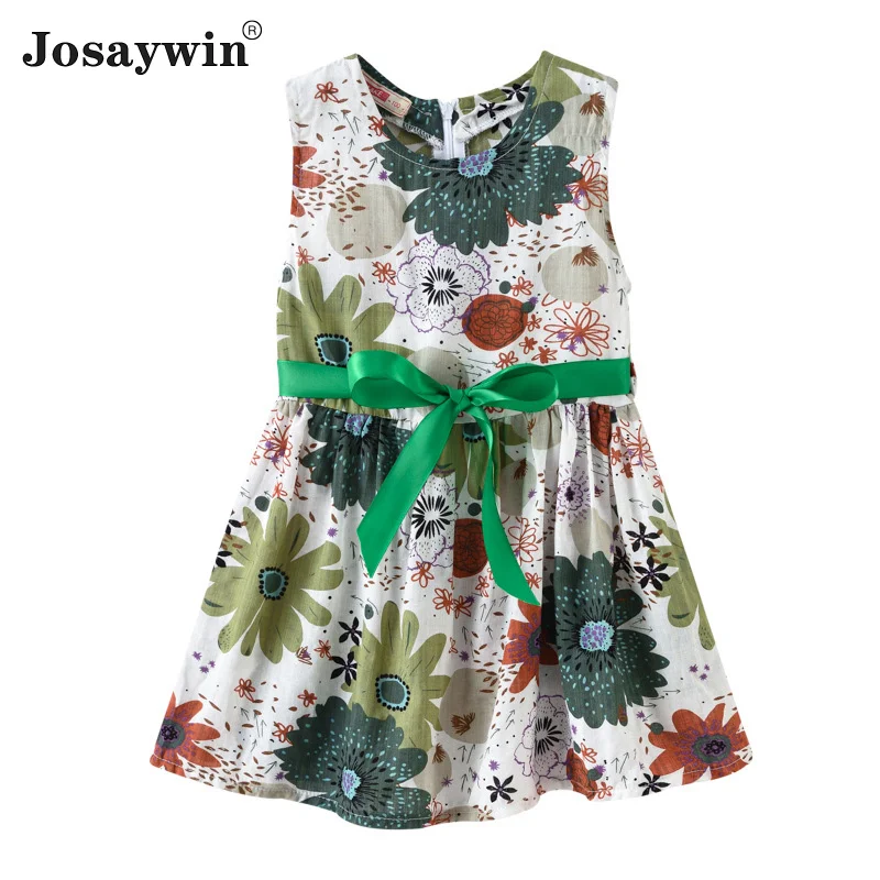 Josaywin/детская одежда Платье для маленьких девочек с цветочным рисунком Vestido