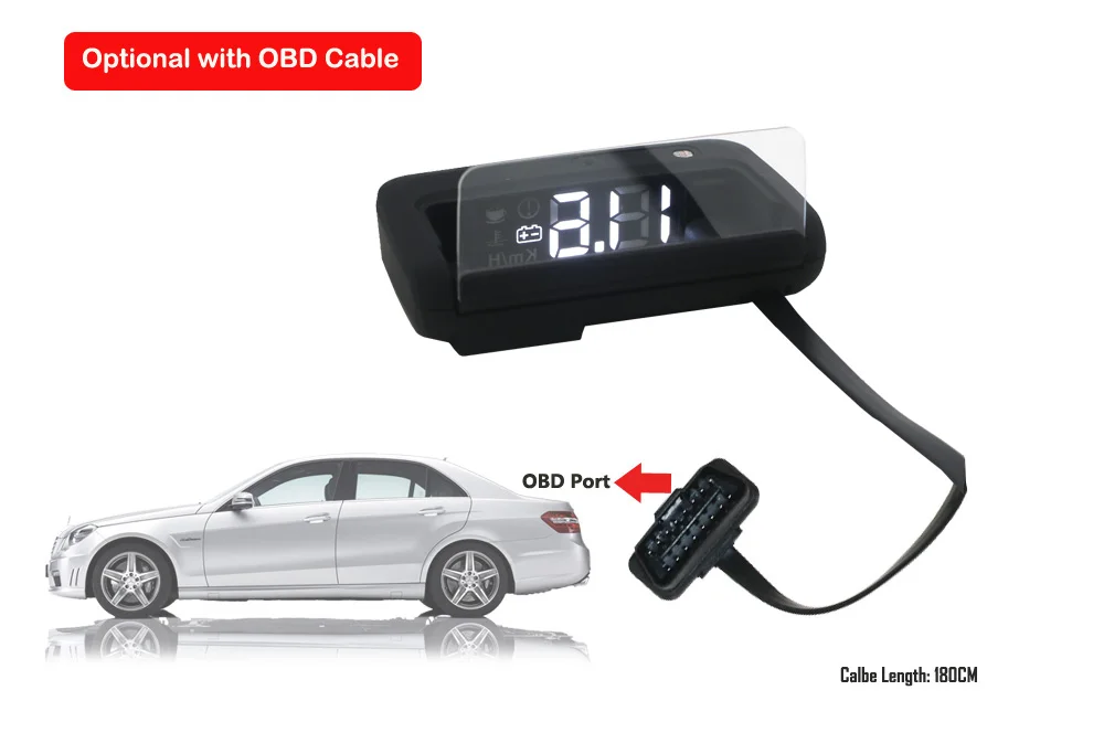 EANOP Новое умное зеркало HUD Дисплей obd2 датчик скорости лобового стекла проектор превышения скорости сигнализации напряжение температура воды монитор