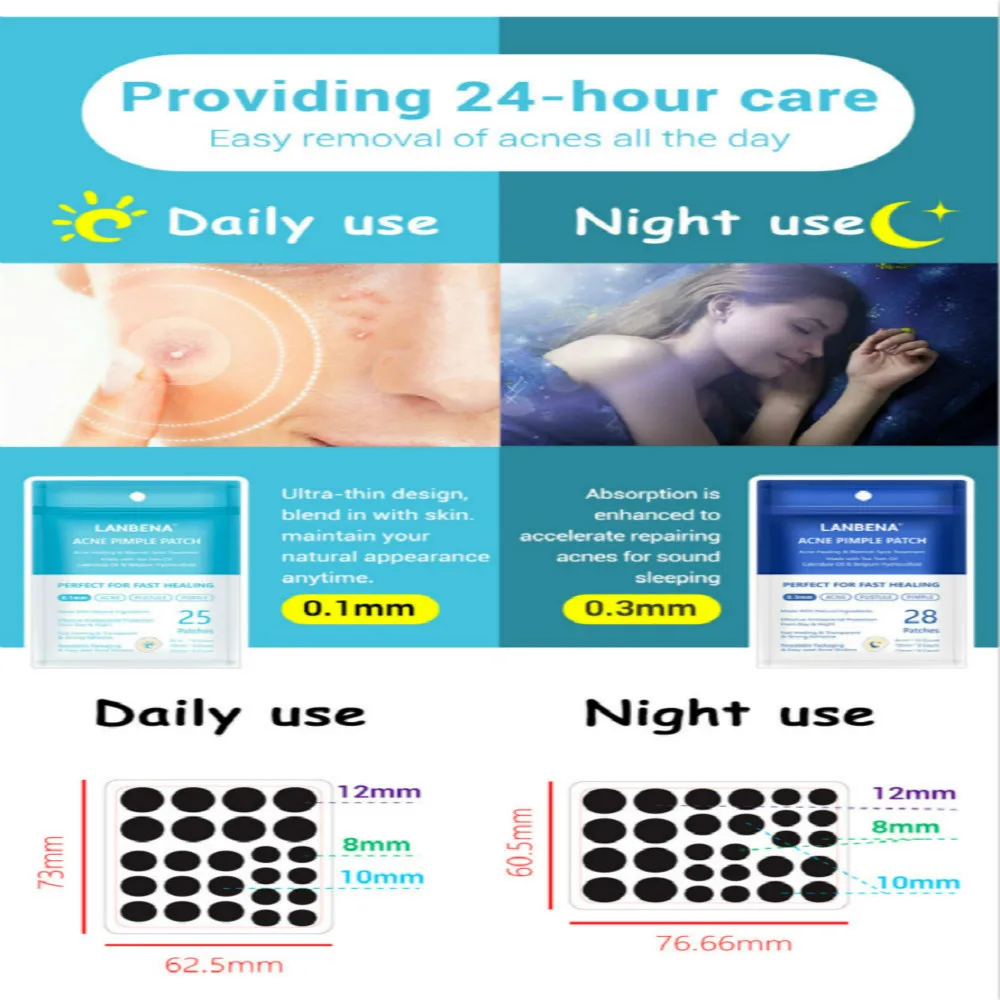 LANBENA день и ночь использование акне прыщи патч наклейки лечение прыщей мастер