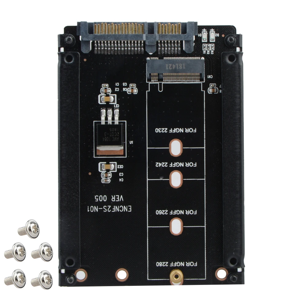 Новый M.2 NGFF SSD для SATA 2 5 ГБ/сек. 6 плата адаптера с корпусом M2 адаптер