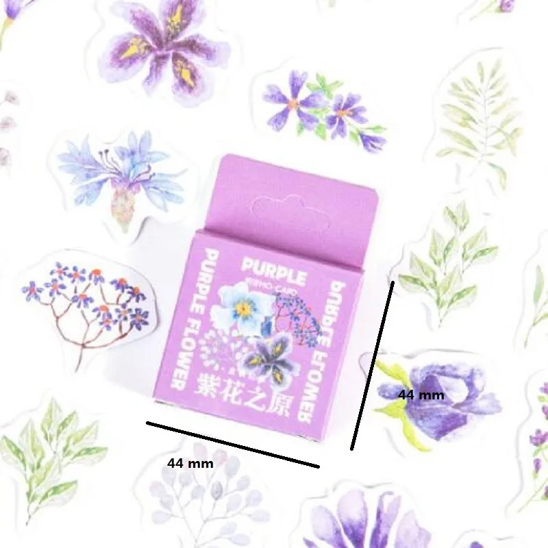 

46pcs waterproof Flowers Mini Paper Mobile Stickers Bag Diy Diary Planner Decoration Sticker Album Scrapbooking
