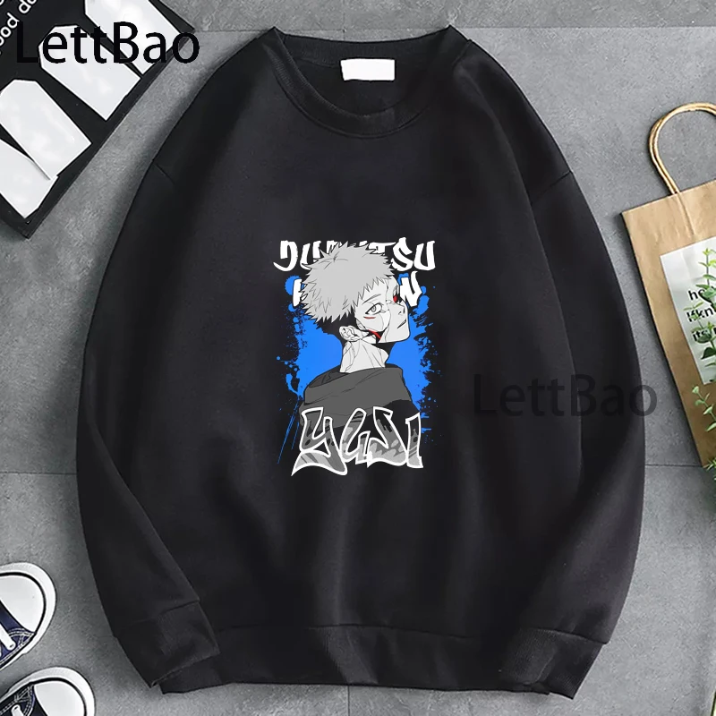 

Jujutsu Kaisen Hoodies For Adult woman Anime Gojo Satoru Graphic Pullover Sweatshirts Fashion 2021 Unisex Harajuku Loose Hoody