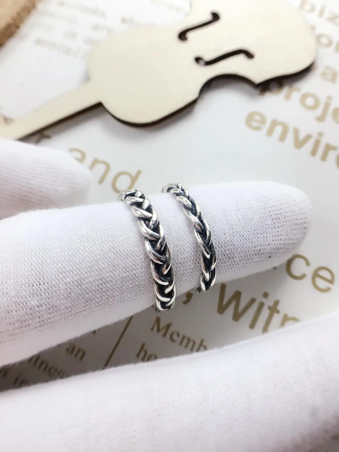 

Genuine 100% 925 Sterling Silver Twist Rings for Women Simple Solid Silver Rings Party Vintage Jewelry