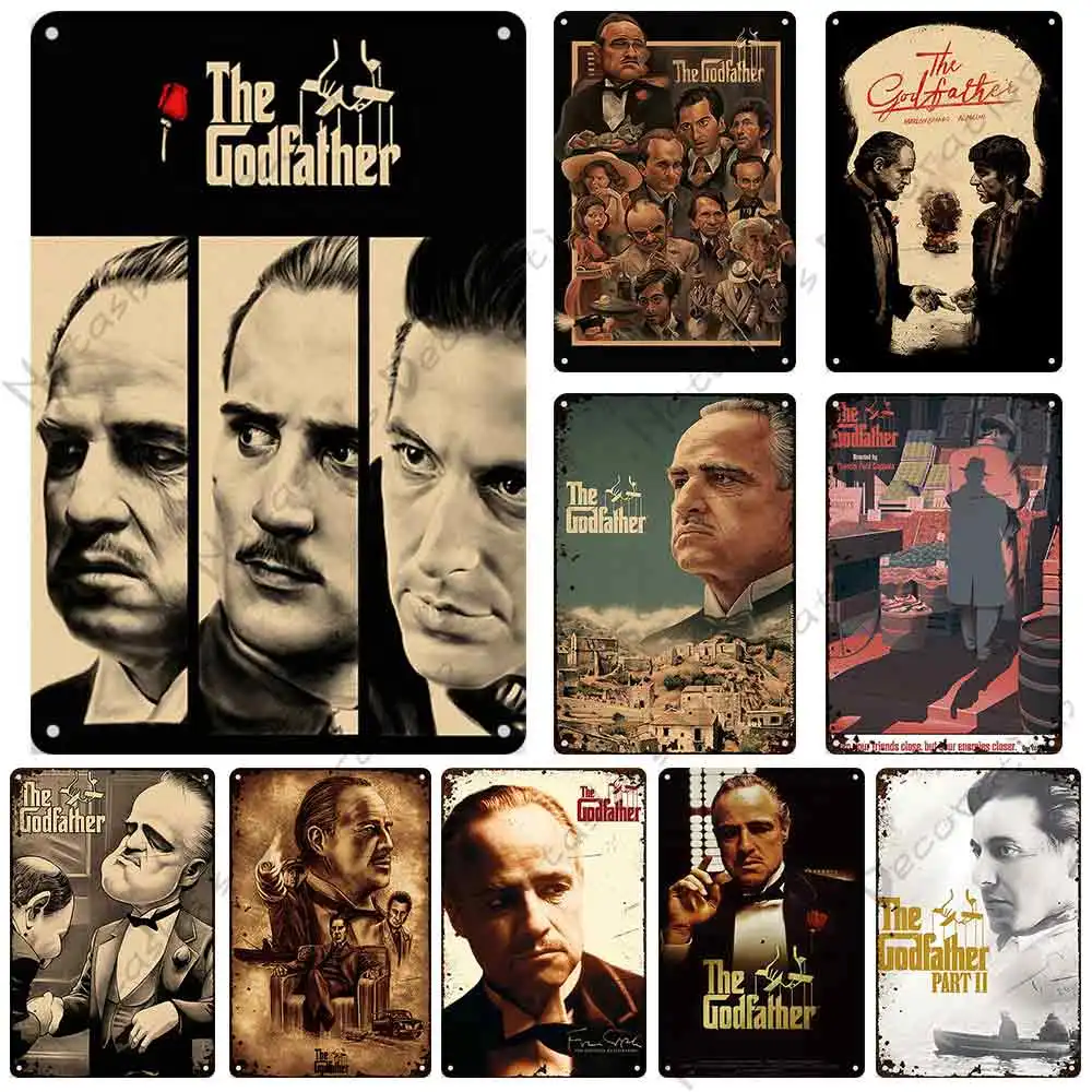 

Godfather Poster Moive Metal Sign Retro Metal Poster Garage Home Pub Bar Man Cave Club Decorative Plate Vintage Metal Plaque