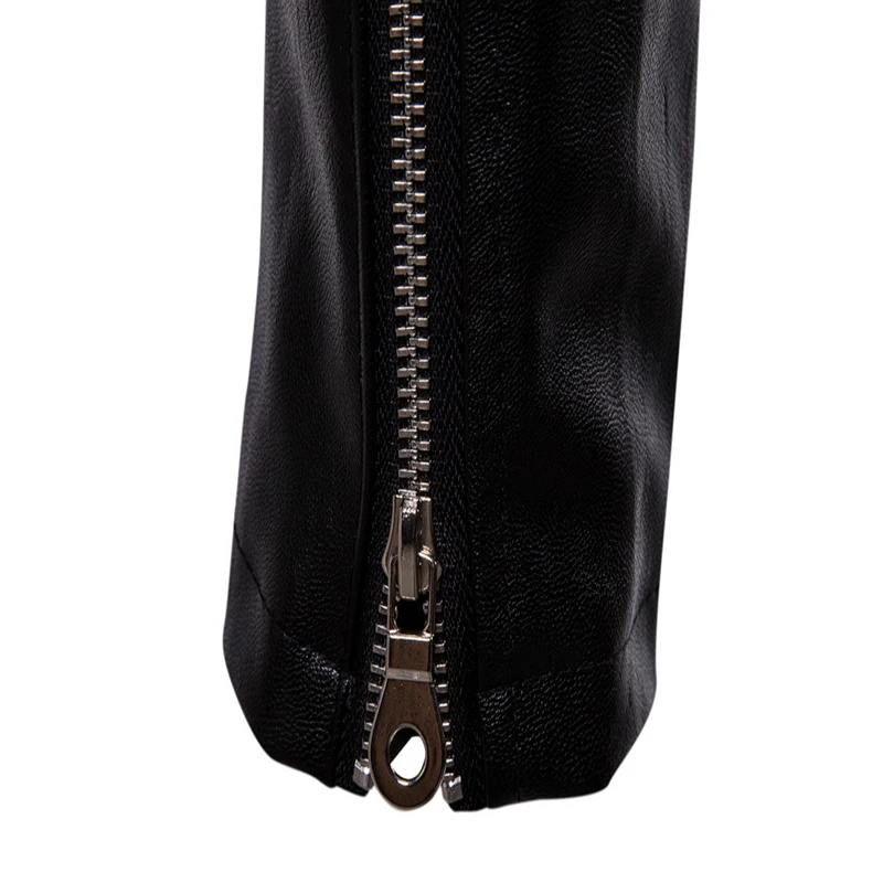 

Europe/US size PU Leather Jacket Autumn Fashion Sleeves Detachable Motorcycle Leather Jacket Men New Multi-Zipper Biker Jacket