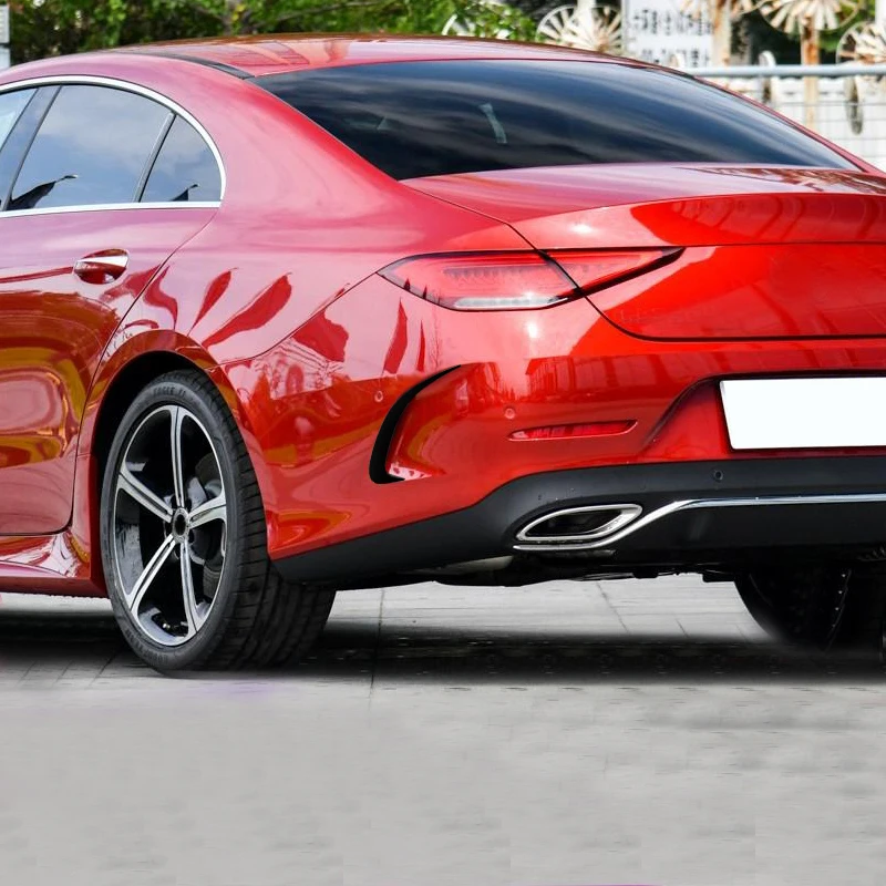 Для Mercedes cls c257 автомобильные наклейки из углеродного волокна cls передний декоративный бампер аксессуары противотуманные фары яркая полоса