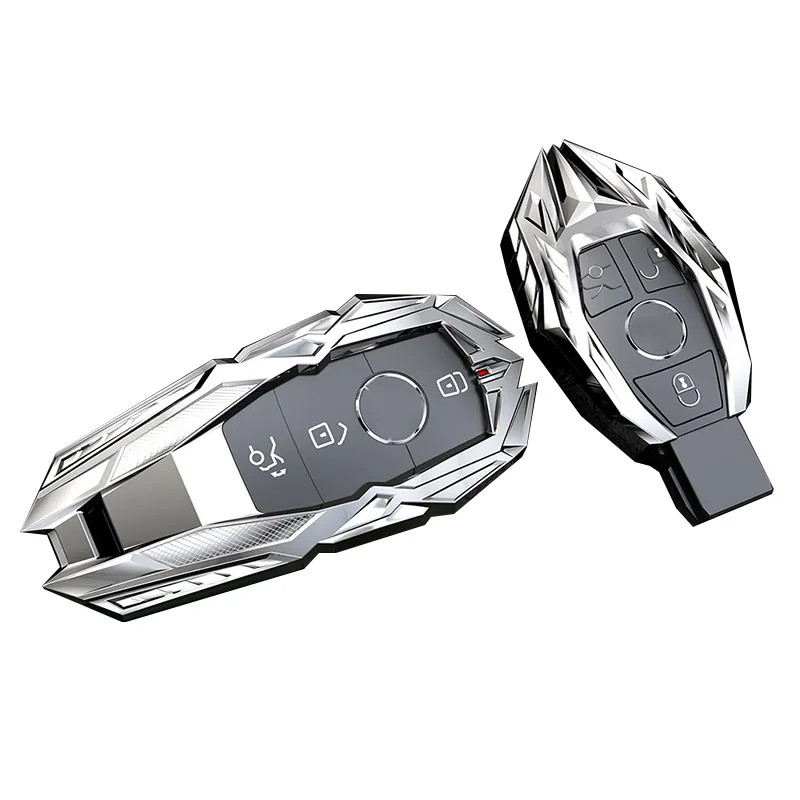 

Hight Quality Meta Car Key Cover Case Shell Bag Protective Key Ring For Mercedes Benz GLC E Class W213 2018 S Class Accessories
