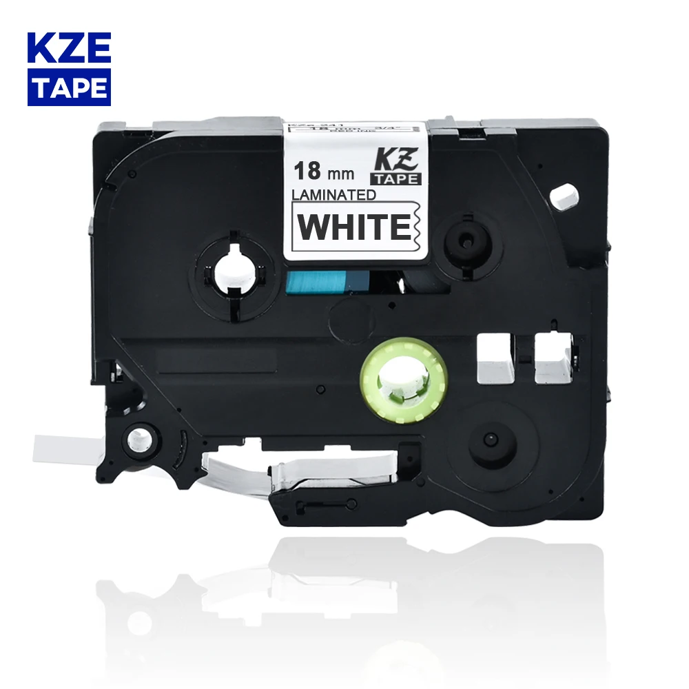 Белая и черная ламинированная этикетка Tze241 18 мм кассета картриджа лента tze 241 tze241