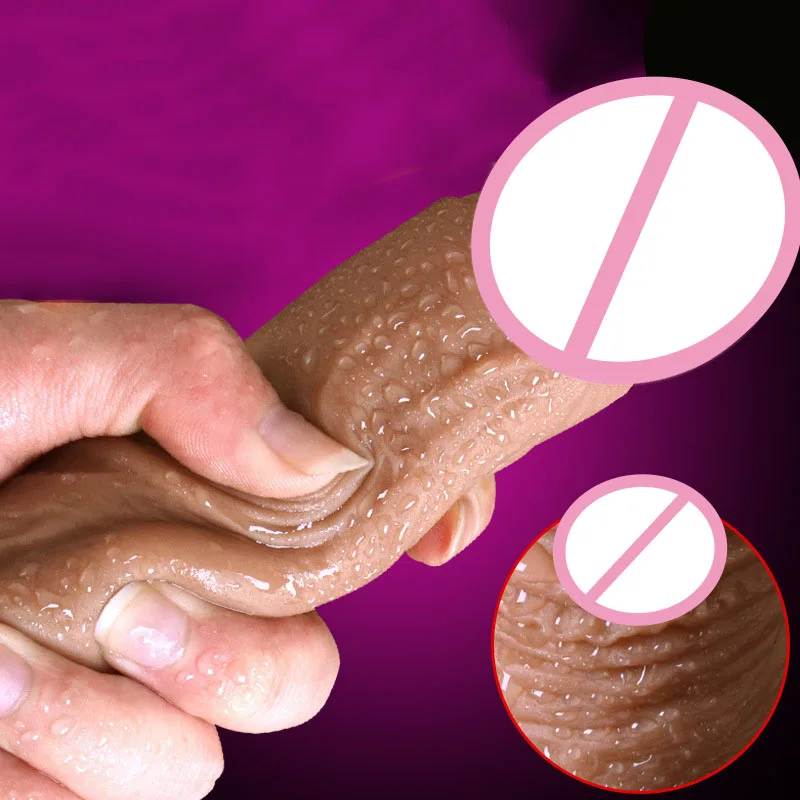 Силиконовый фаллоимитатор на ощупь реалистичный присоске мужской искусственный