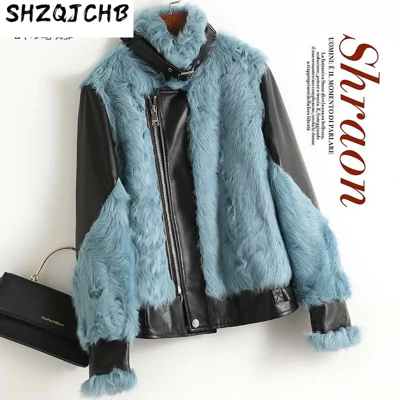 

Шуба SHZQ, зимняя, женская, короткая, из овечьей шерсти