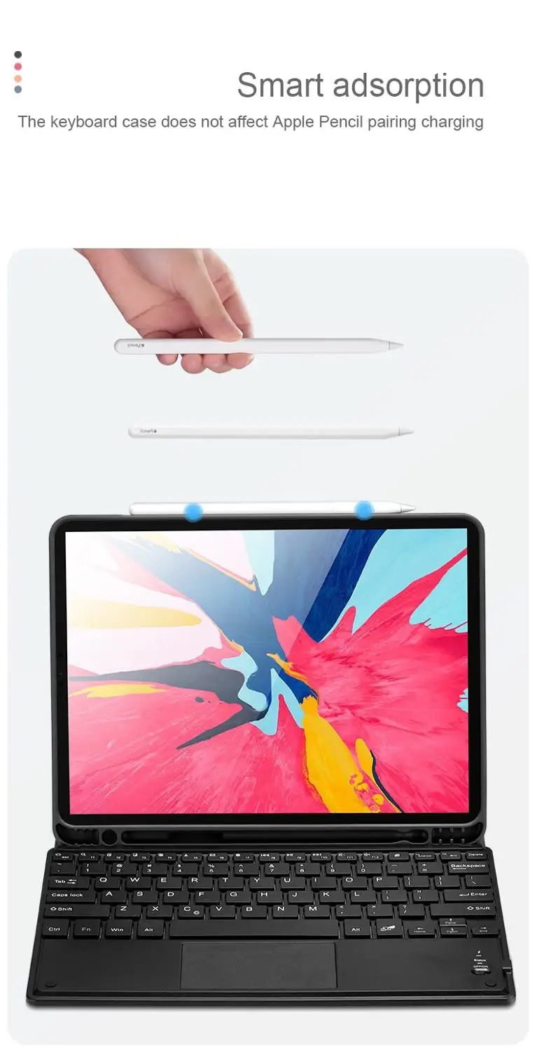 Чехол с Bluetooth тачпадом и клавиатурой для iPad Pro 11 12 9 Air 3 10 2 2019 2020 5 2017 7 8 поколения