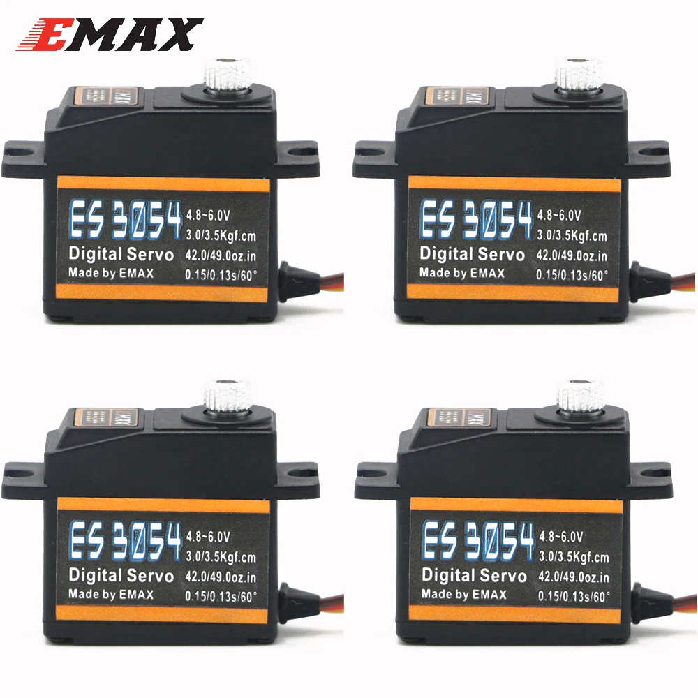 EMAX ES3054 4 8 6 0 V 17g металлический Шестерни цифровой совместим с Futaba JR для RC FPV Самолет