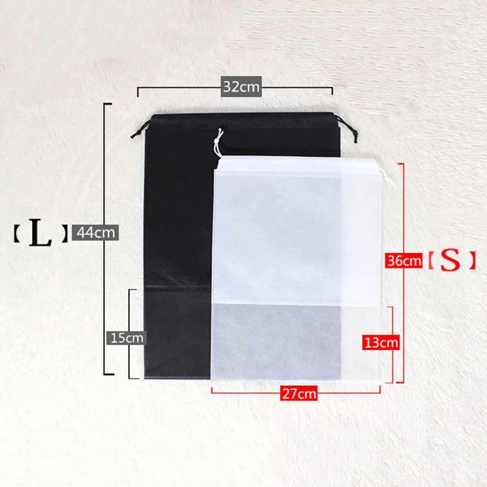 Сумка для обуви мужчин и женщин однотонная Нетканая тканевая сумочка на шнурке